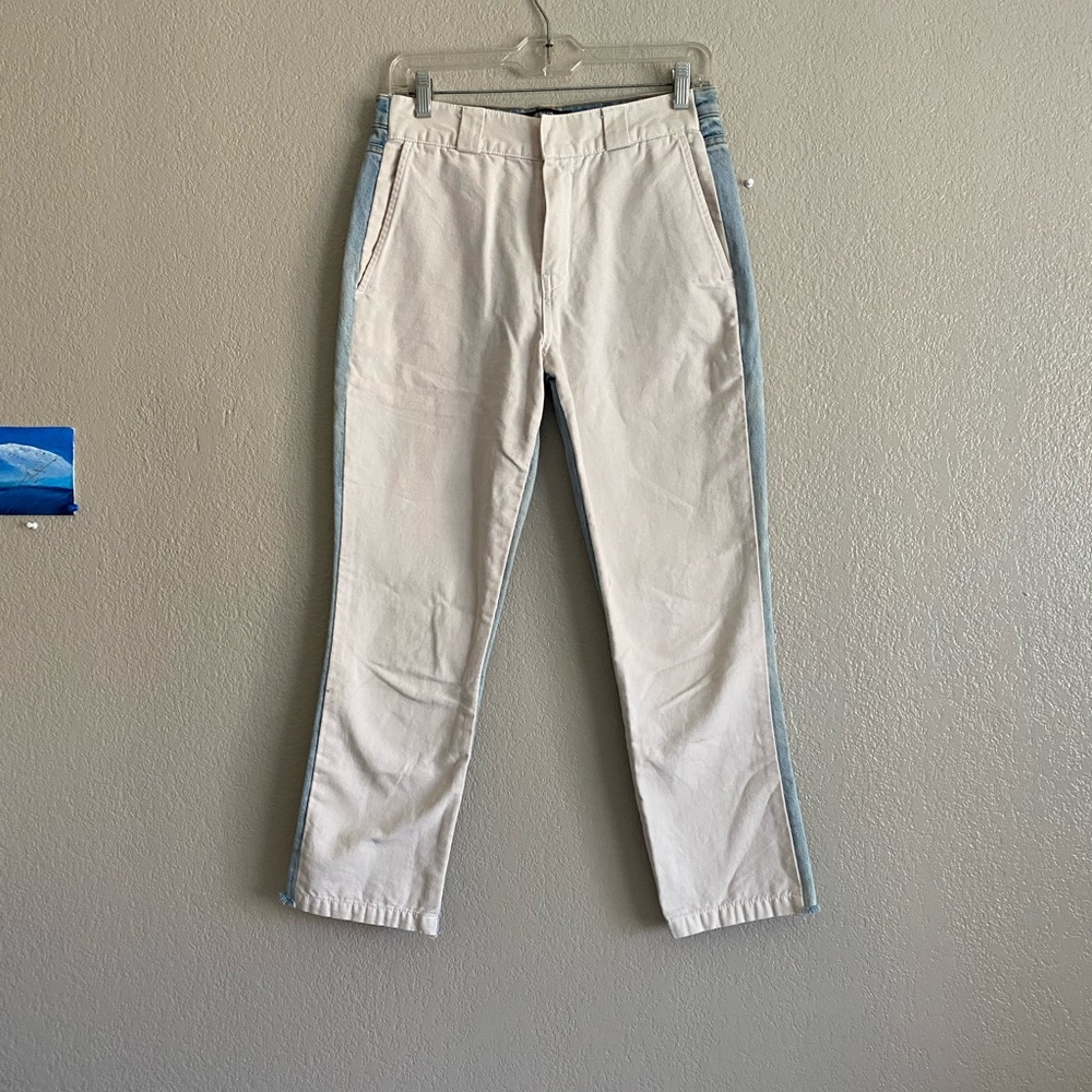 Hudson Two Tone Patchwork Straight Leg Five Pocke… - image 1